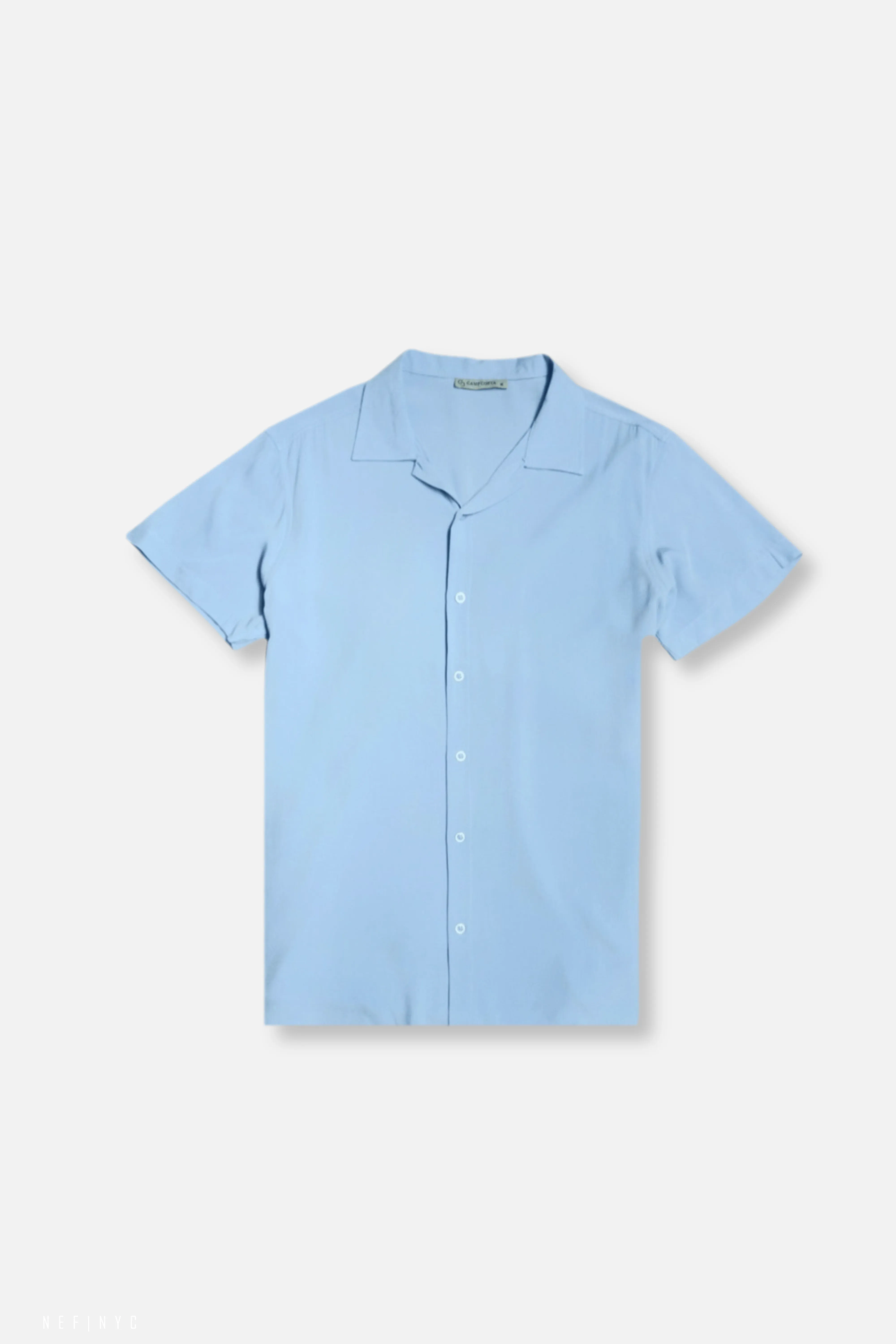 Warm Jacket SkinFriendlyElastic Caesar Short Sleeve Button Down