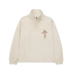 Corduroy Quarter Zip Anorak - Cream Insulated Jacket BuiltIn Grip