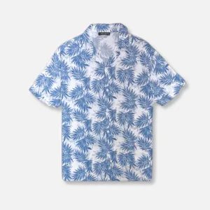 Terry Tropical Revere Collar Shirt Camera Glow