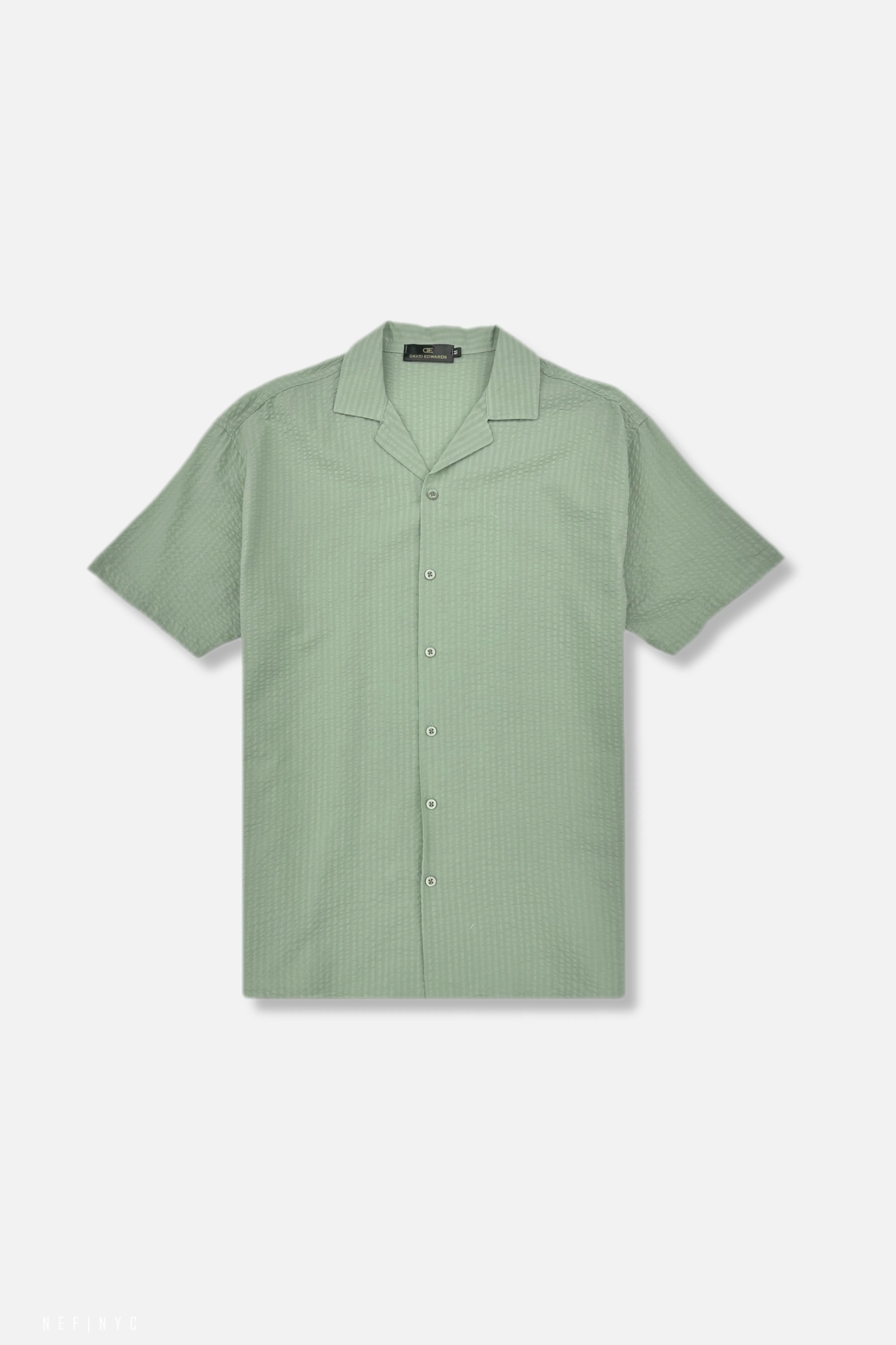 Darnold Seersucker Revere Collar Shirt Tropical Glow