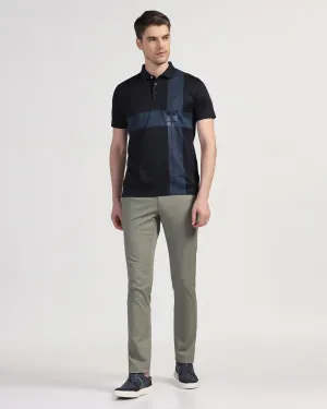 Slim Fit B-91 Casual Olive Solid Khakis - Lab Flexible Seam