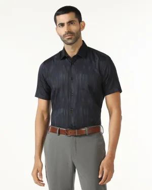Navy Half Sleeve Printed Shirt - Siena Bold Graphics