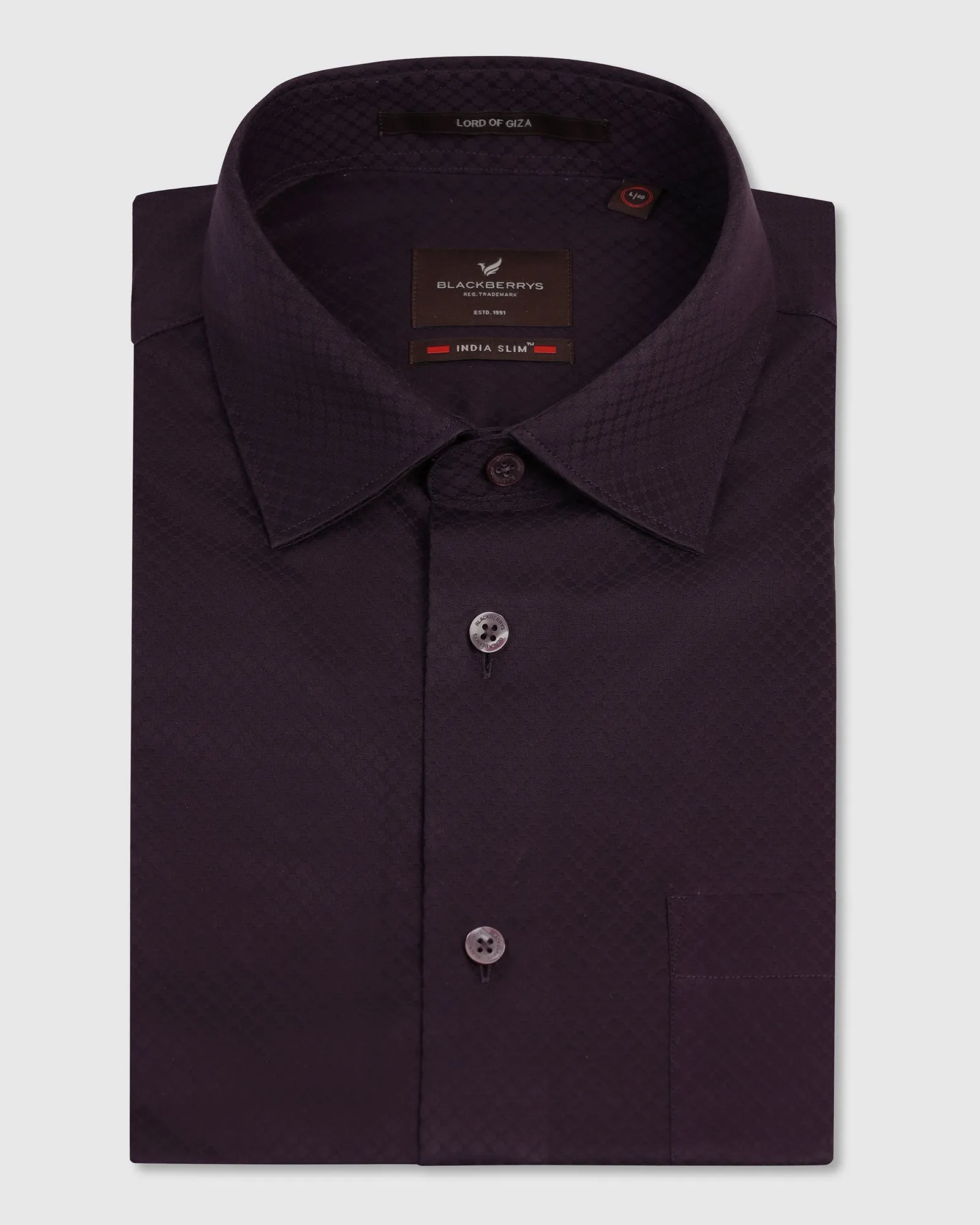 Formal Purple Textured Shirt - Shark birthday party