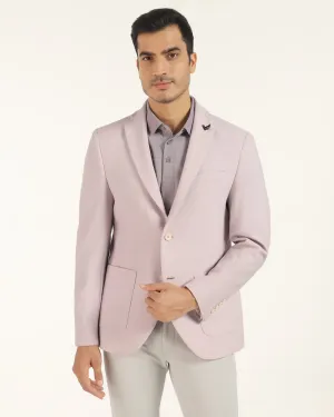 TechPro Formal Light Pink Textured Blazer - Renault Ergonomic Armhole Cut Daily Essential