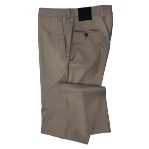 simple design Premium Stretch Riviera by Jack Victor- Traveler Dress Pant in Dark Beige