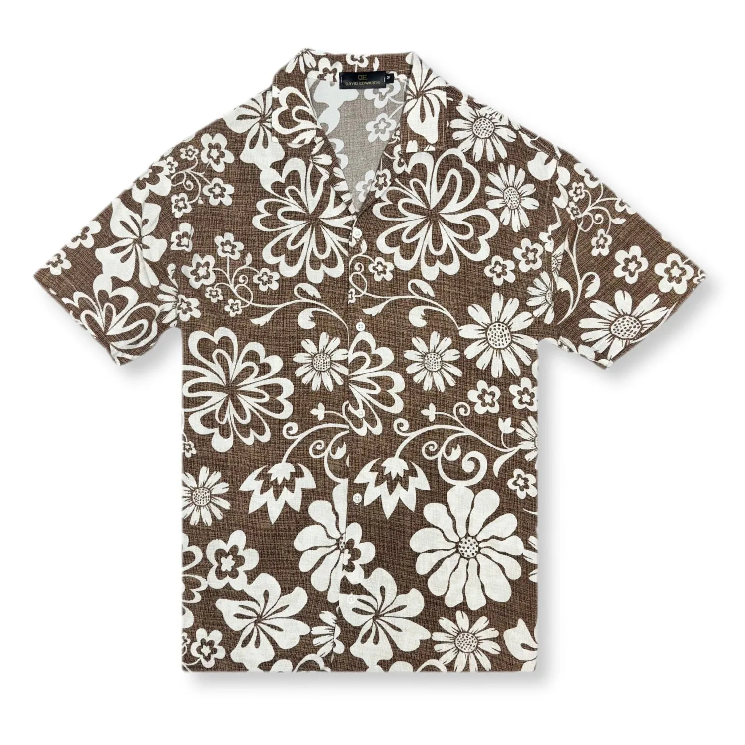 AntiPilling Fabric Permanent Crease Damron Tropical Resort Revere Collar Shirt