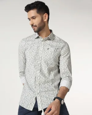 Non Iron Advanced Moisture Management Green Printed Shirt - Emeric