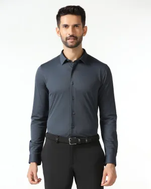 Neutral Tones Charcoal Techpro Stripe Shirt - Keish