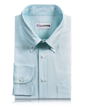 Team Building Sky Blue Dress Stripes Oxford Shirt