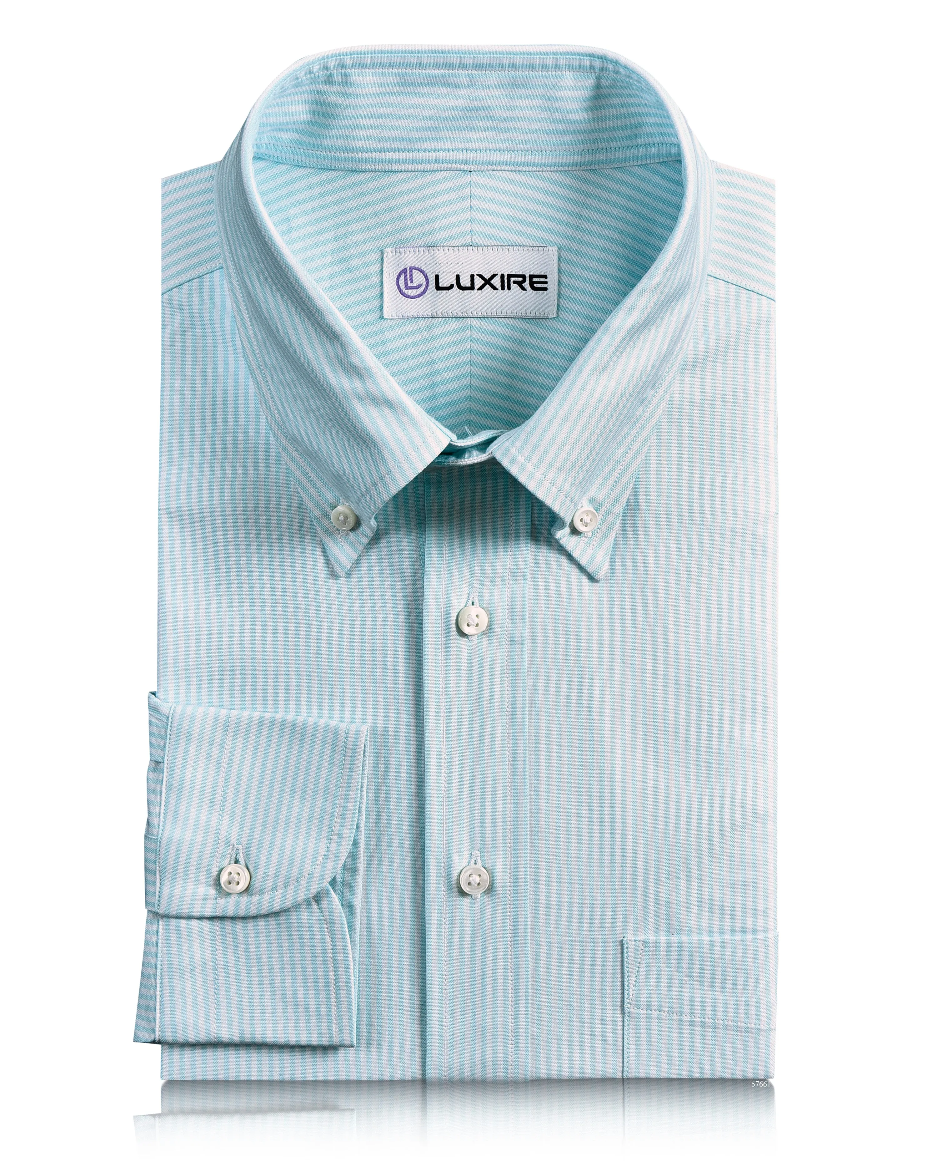 Team Building Sky Blue Dress Stripes Oxford Shirt