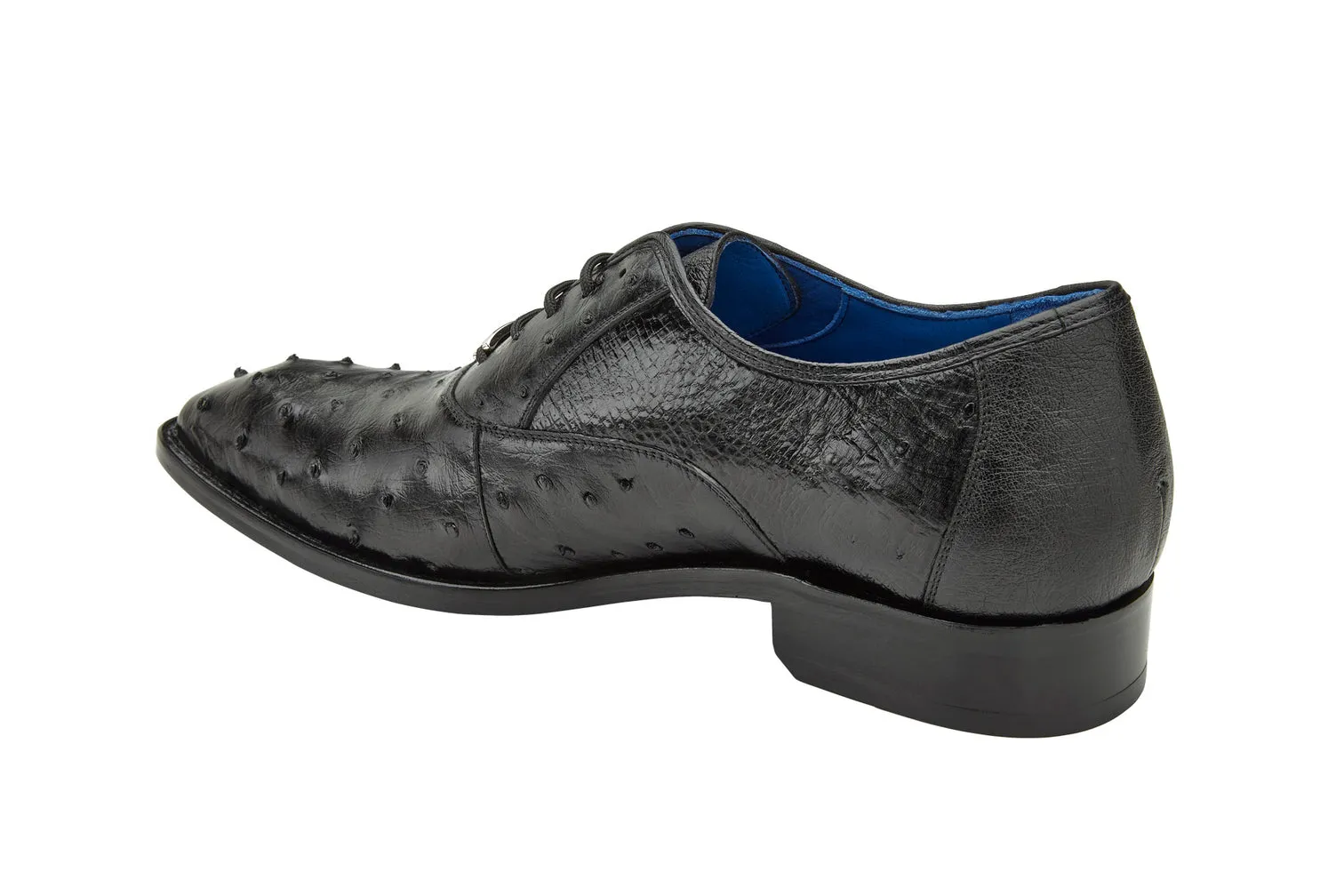 Fast pace Belvedere - Orlando, Genuine Ostrich Quill Dress Shoe - Black - D01 (IN STORE) (SIZE 8.5, 11.5 and 15 ONLY)