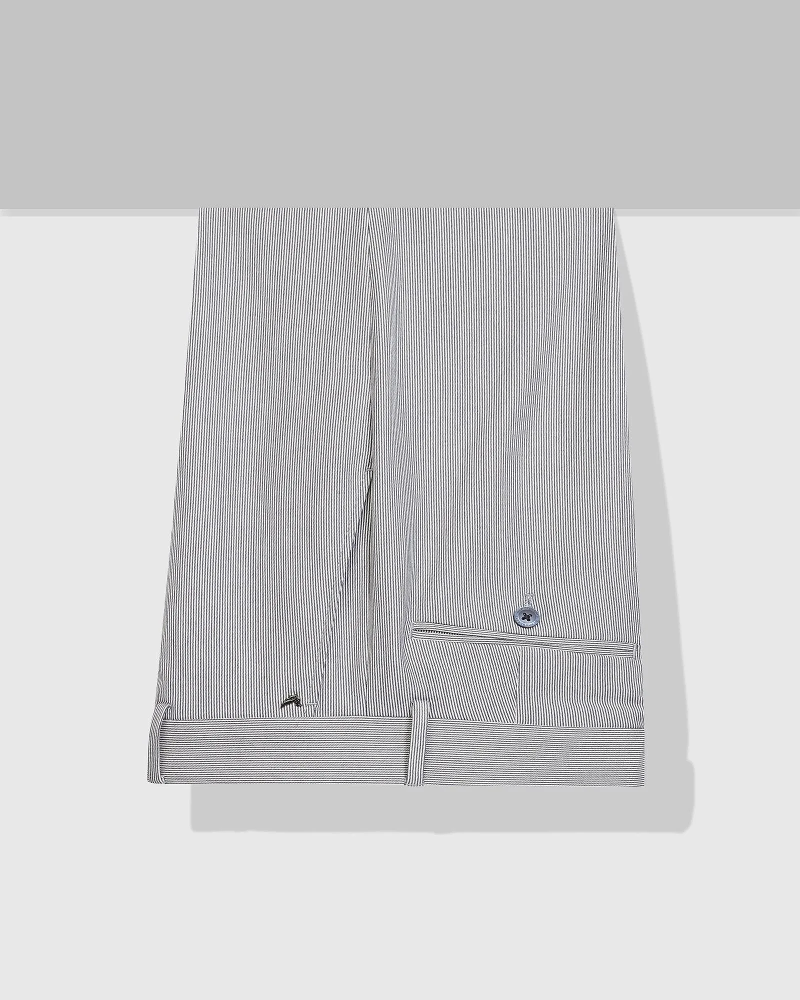 Super Slim Phoenix Formal Blue Stripe Trouser - Ninja Comfort-First Abrasion Resistant Material