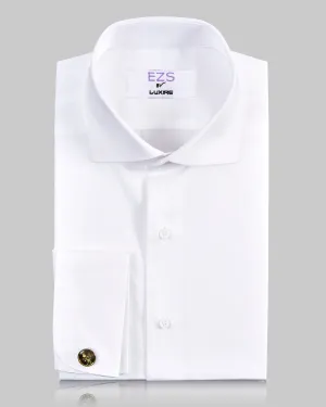 EZS Brembana 2-Ply Giza White Business Twill Shirt Button-up Lakeside Relaxation