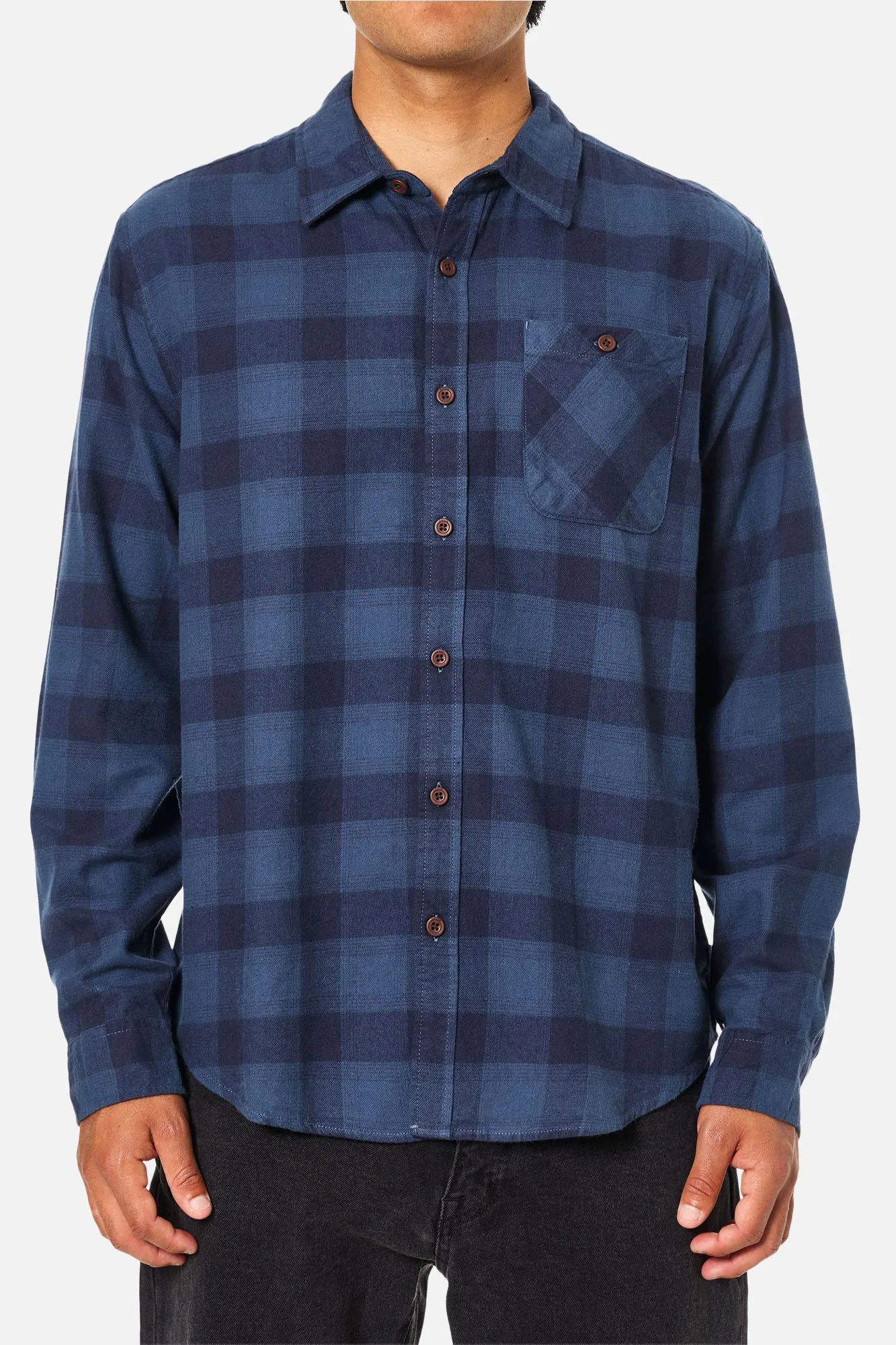 Derek Flannel - Dark Blue Insulated Jacket