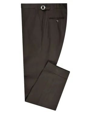 Pleated Choco Brown Pant Layered Comfort