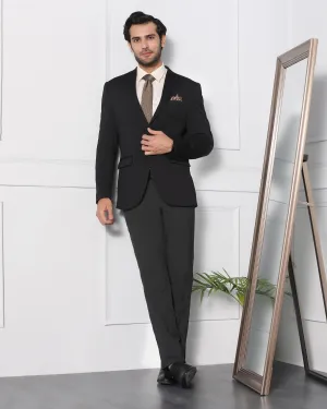 Must Haves Formal Black Textured Blazer - Japson Weatherproof Technology