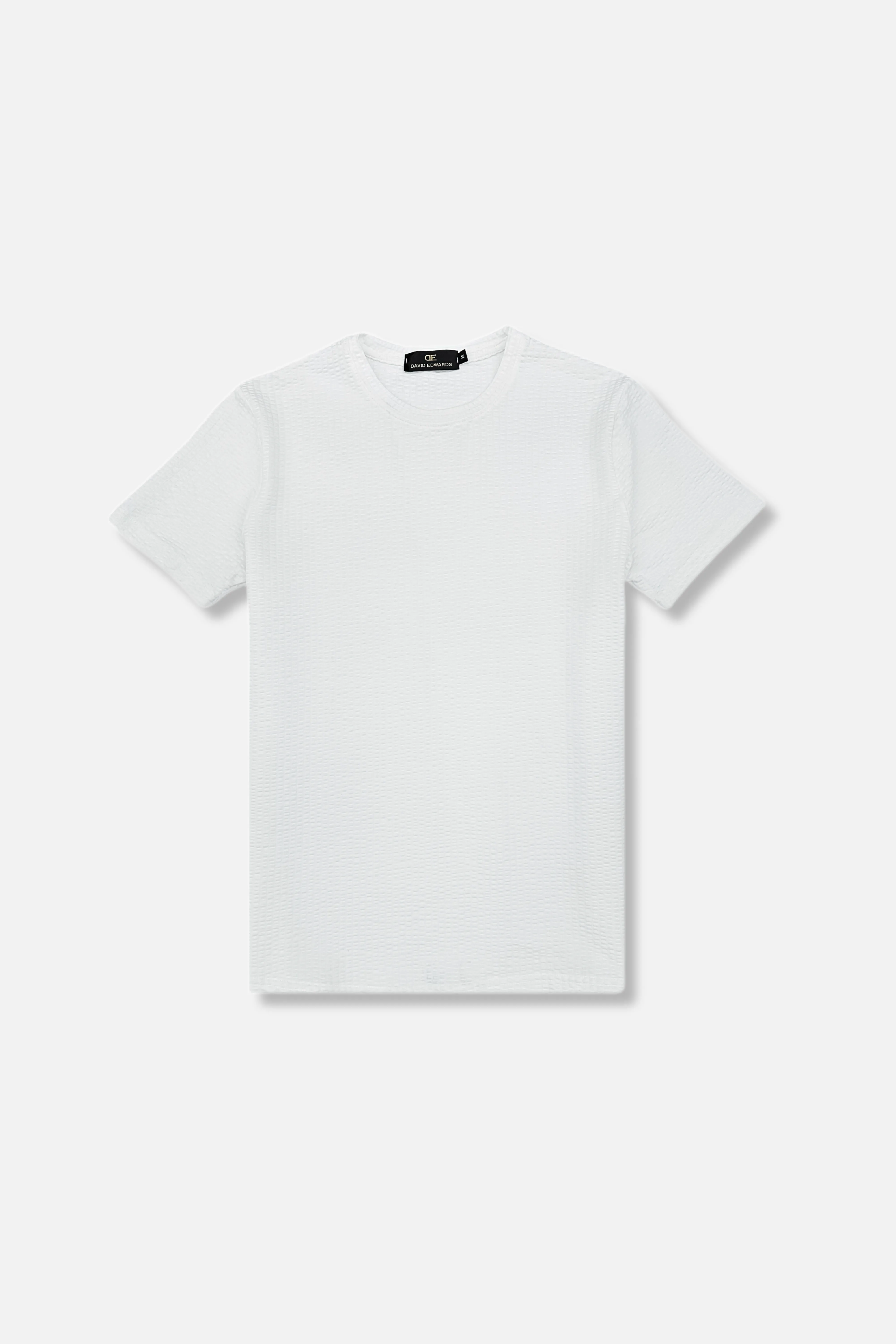 Demper Crewneck Seersucker T-Shirt LowImpactDye EasyCareFinish