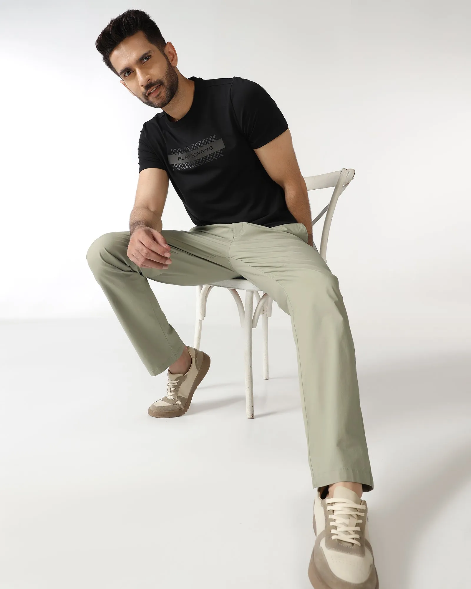 Stay Flexible Light Olive Solid Khakis - Taurus
