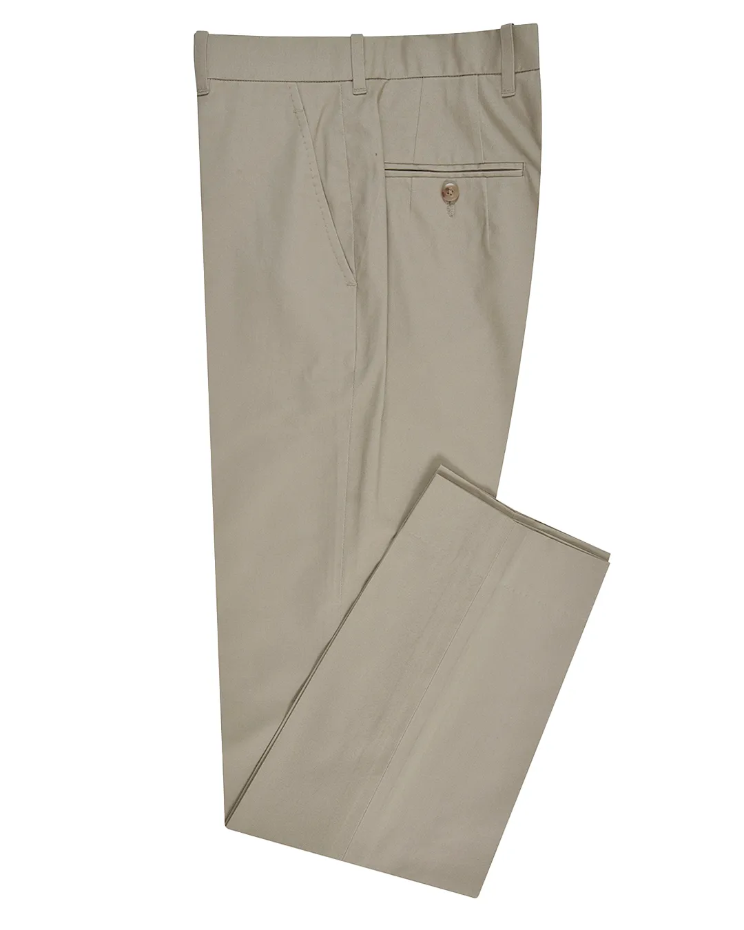 Soft Drab Cotton Dress Pant Compact Storage Cozy Wear
