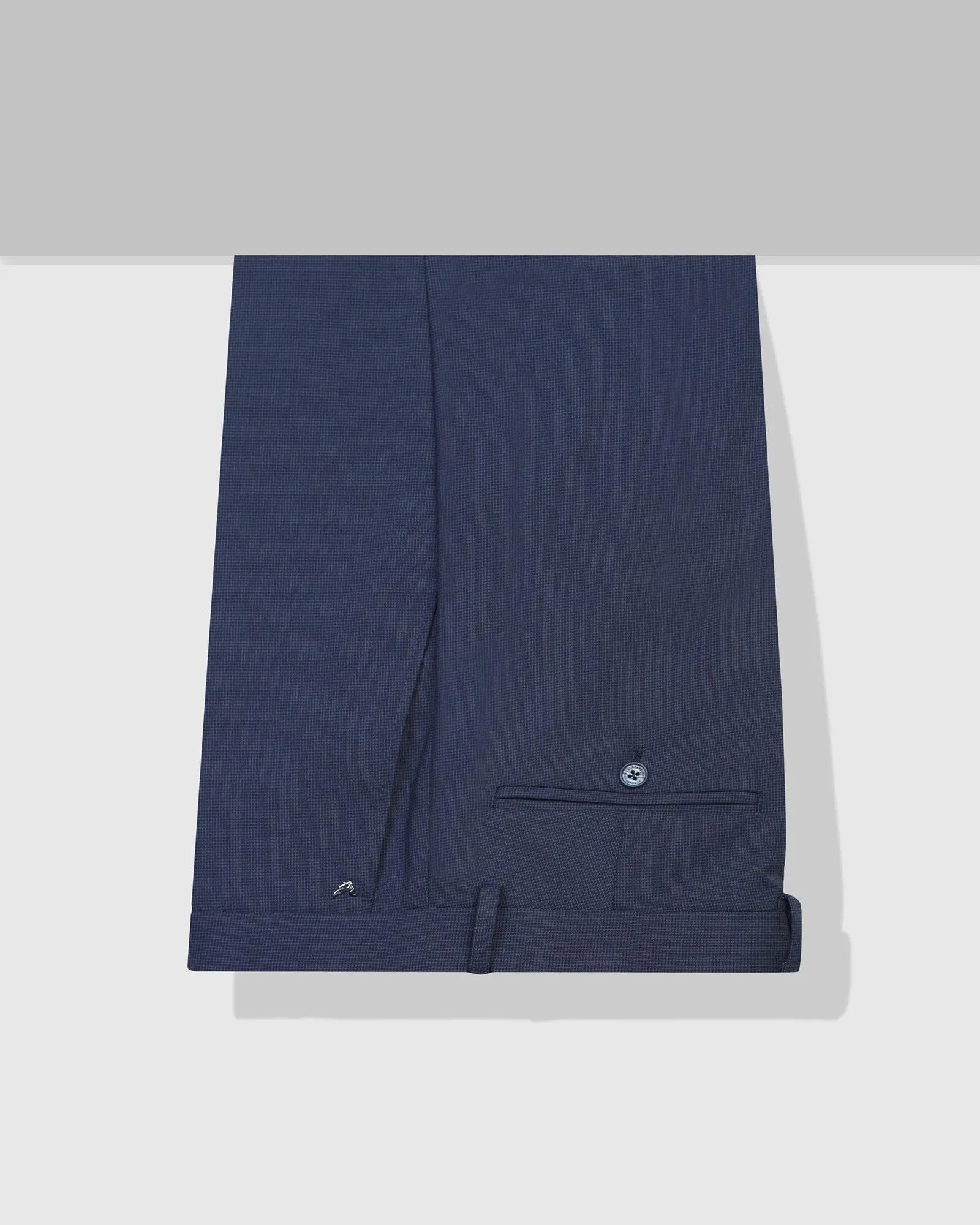 Temp Tech Slim Comfort B-95 Formal Navy Textured Trouser - Duke Core Comfort Chill Comfort