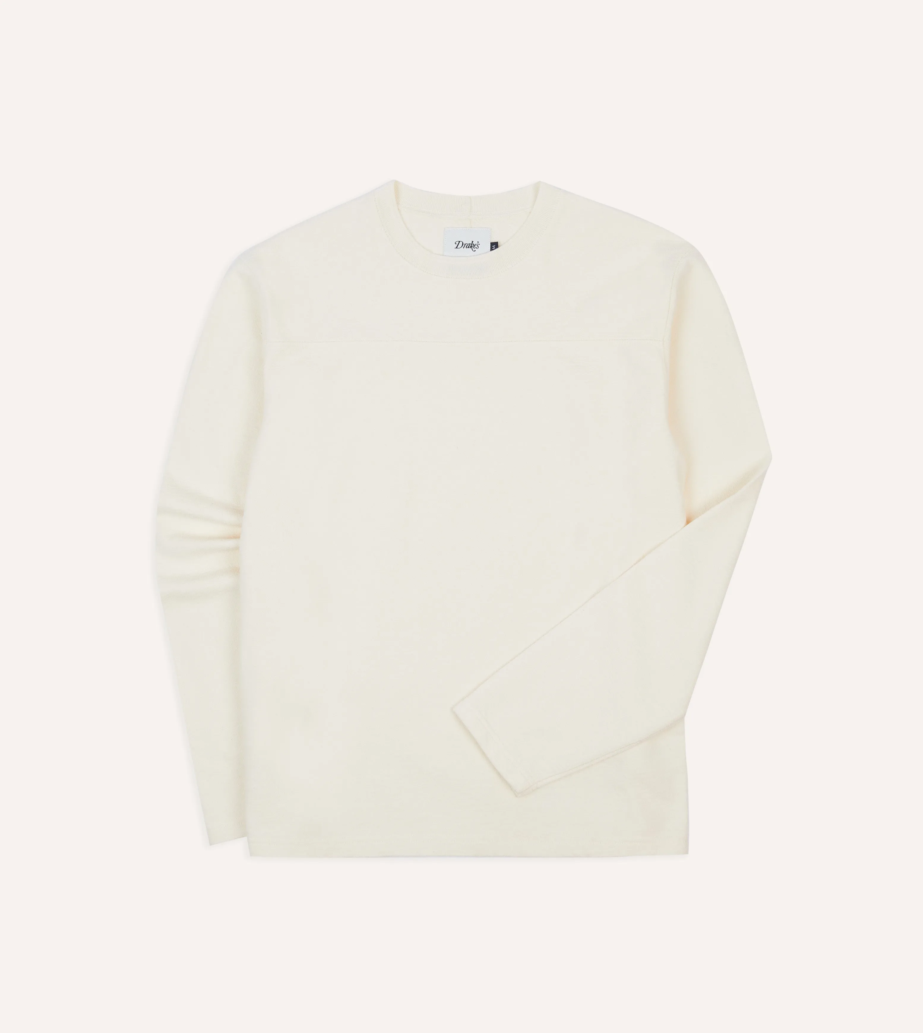 Water Based Ink Print Antique White Panelled Cotton Training T-Shirt