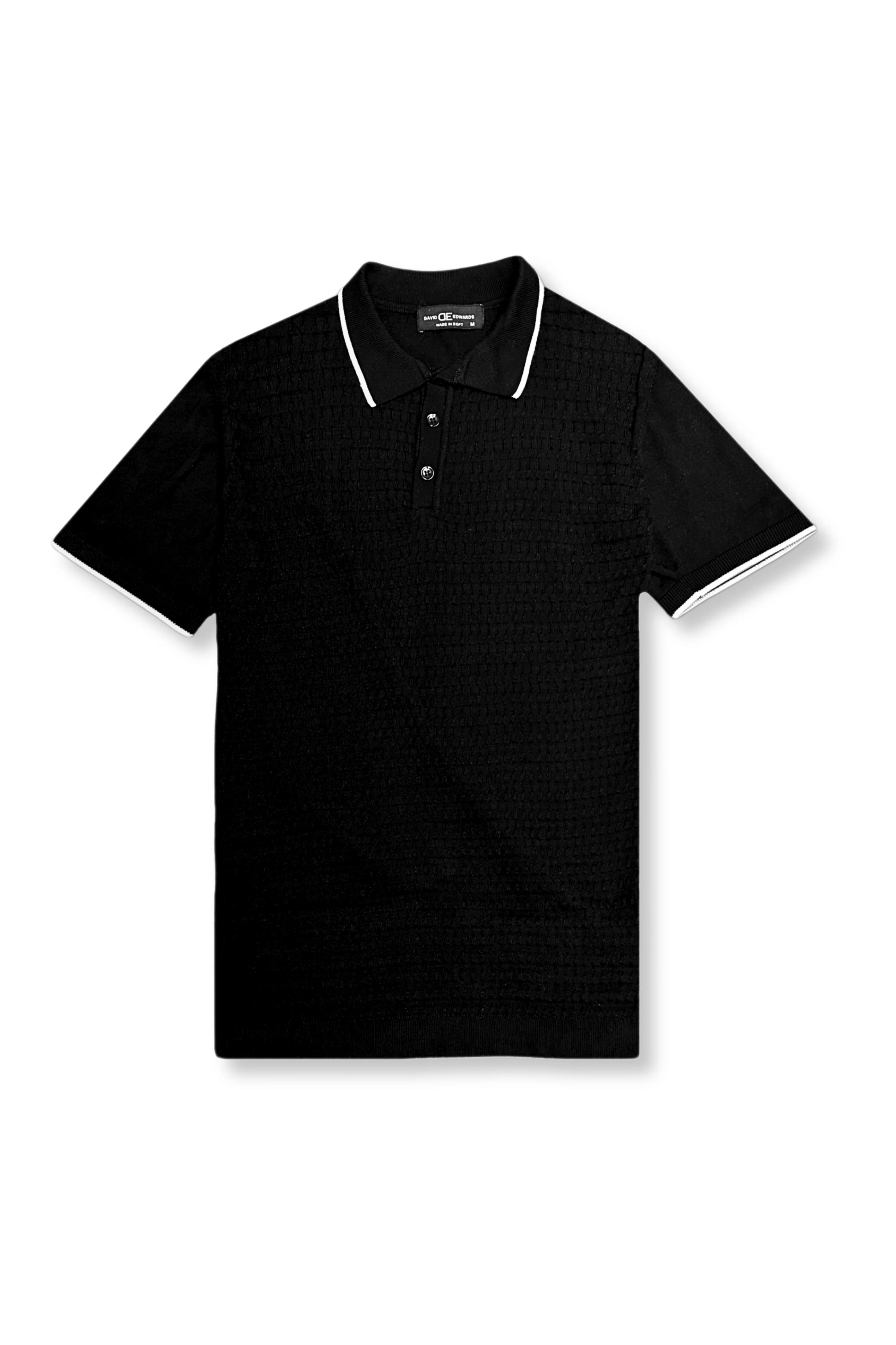 Duhart Knitted Polo Shirt Active Design Button Down Collar