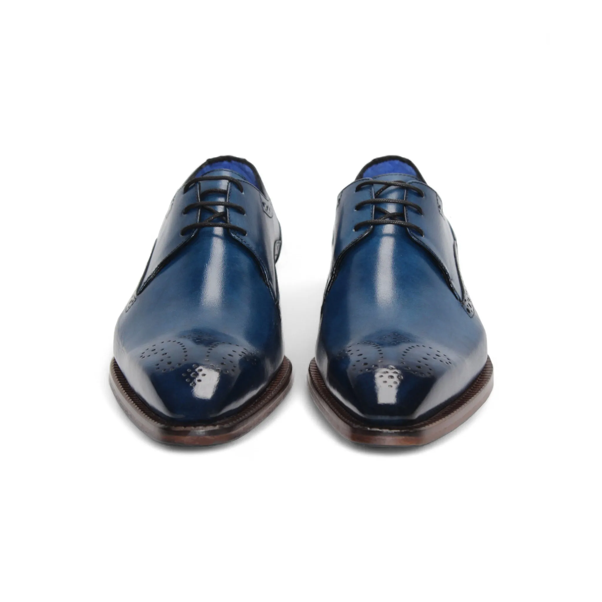 Emilio Franco "Giacamo" Ocean Blue Shoes Sustainable Leather Comfort Stand