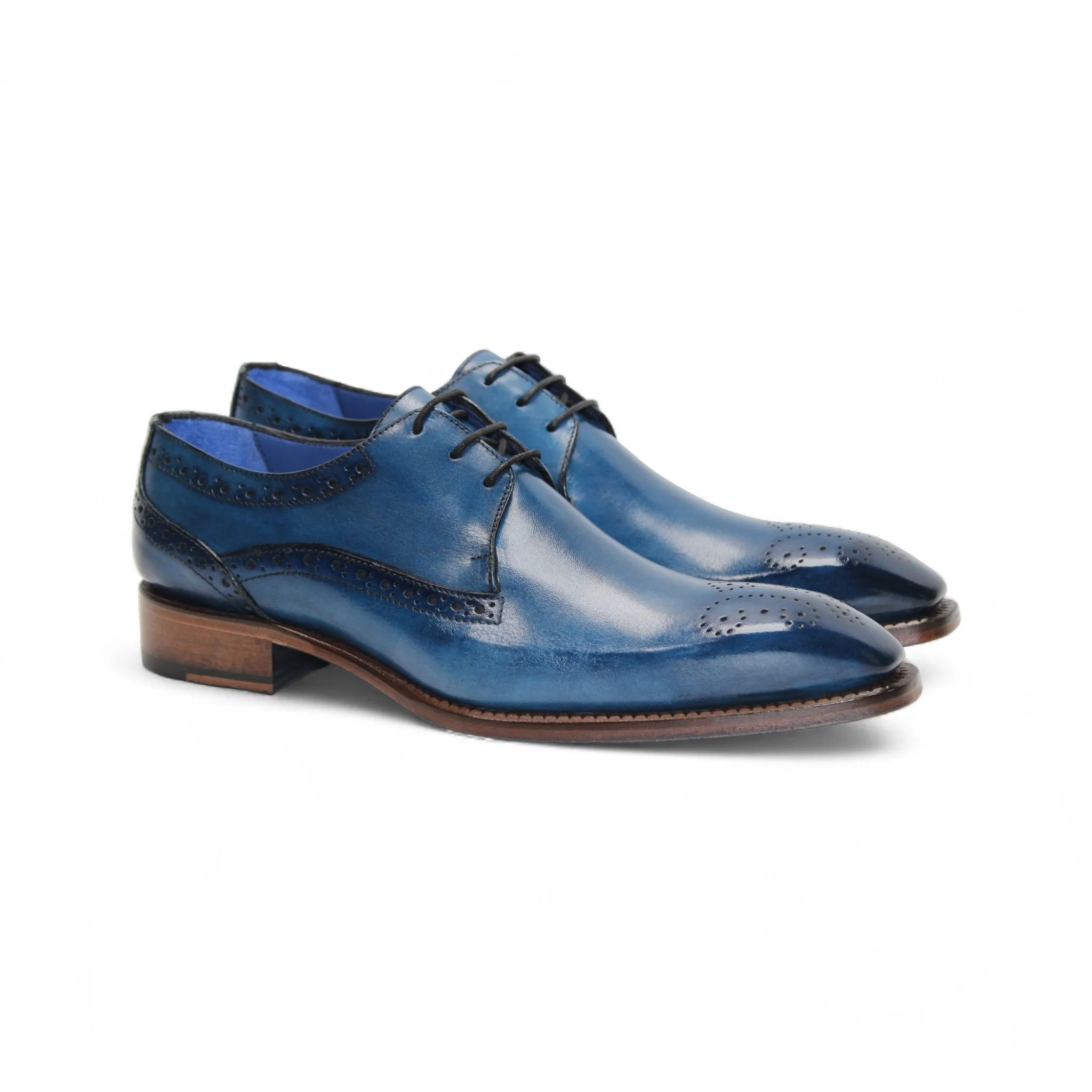Rubber Sole Emilio Franco "Giacamo" Ocean Blue Shoes