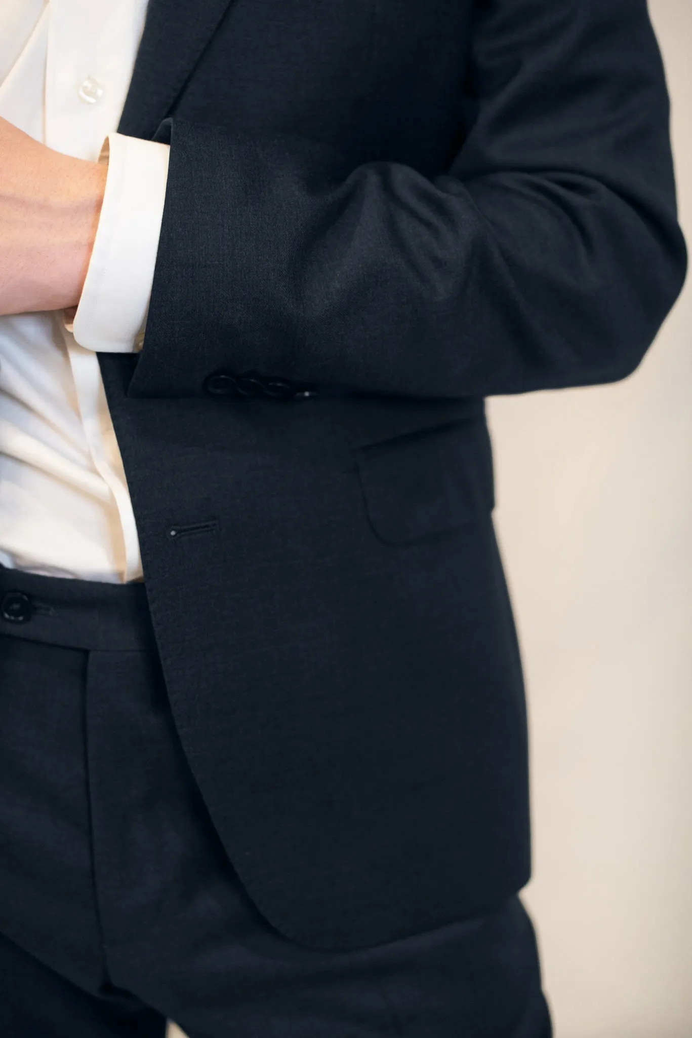 Rafael Suit - Navy Softshell Technology Reinforced Edging