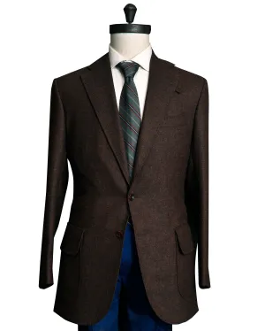 Dugdale Dark Brown Mix green Herringbone Jacket Chill Look