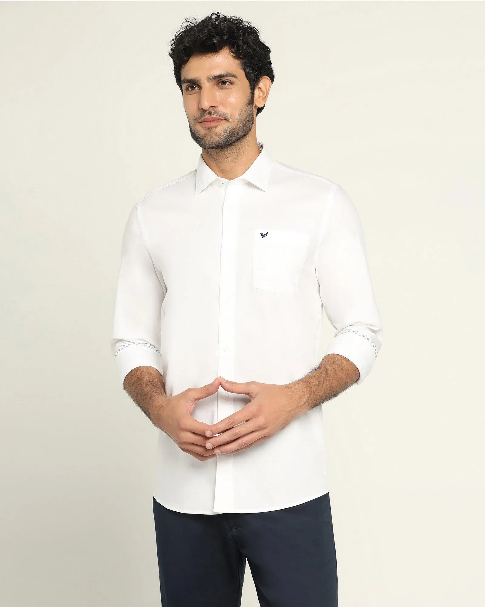 Tagless Labeling Summer Outfit Casual White Solid Shirt - Torch