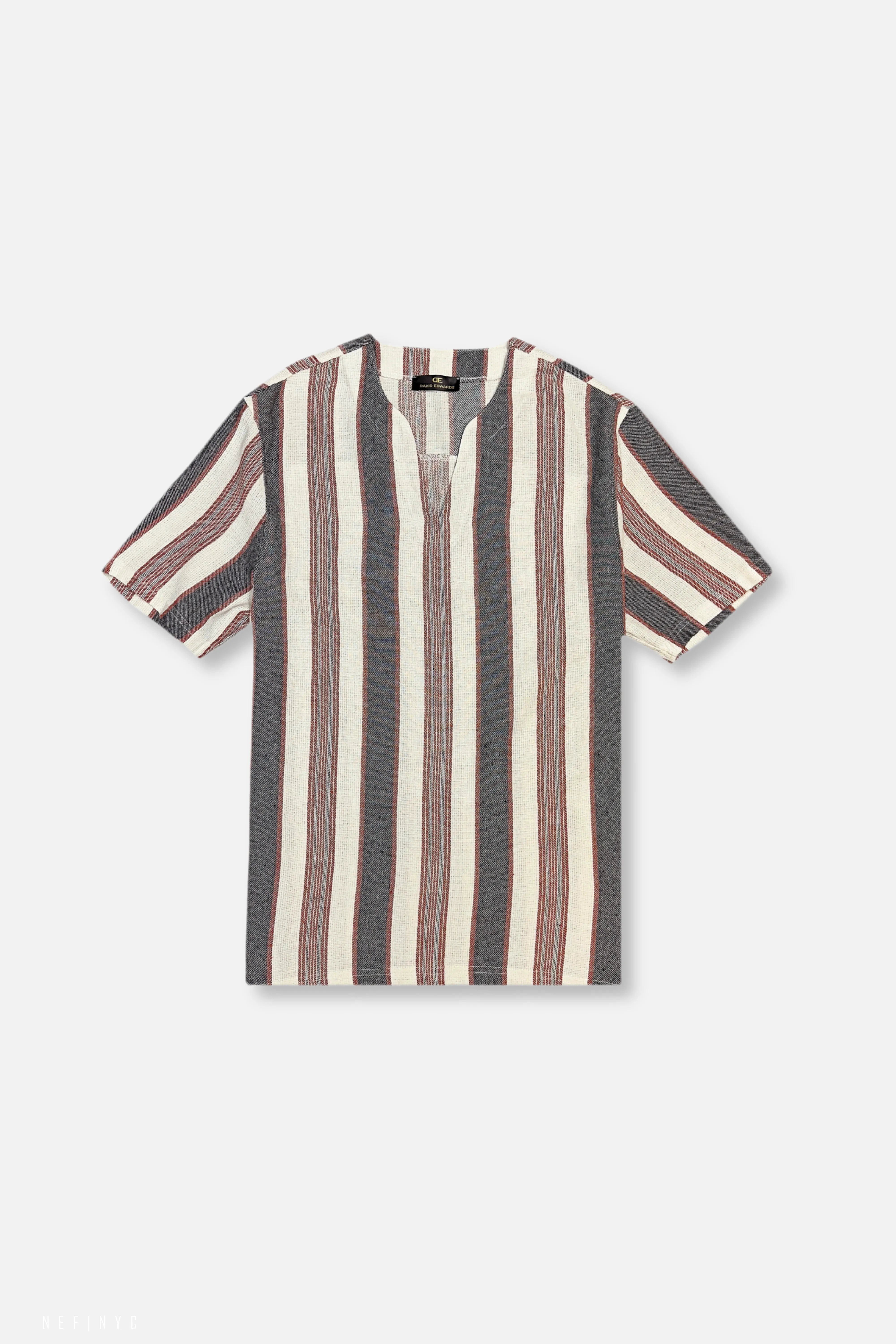 D'Antoni Slit Collar T-Shirt NoSideSeam