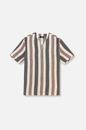 D'Antoni Slit Collar T-Shirt NoSideSeam