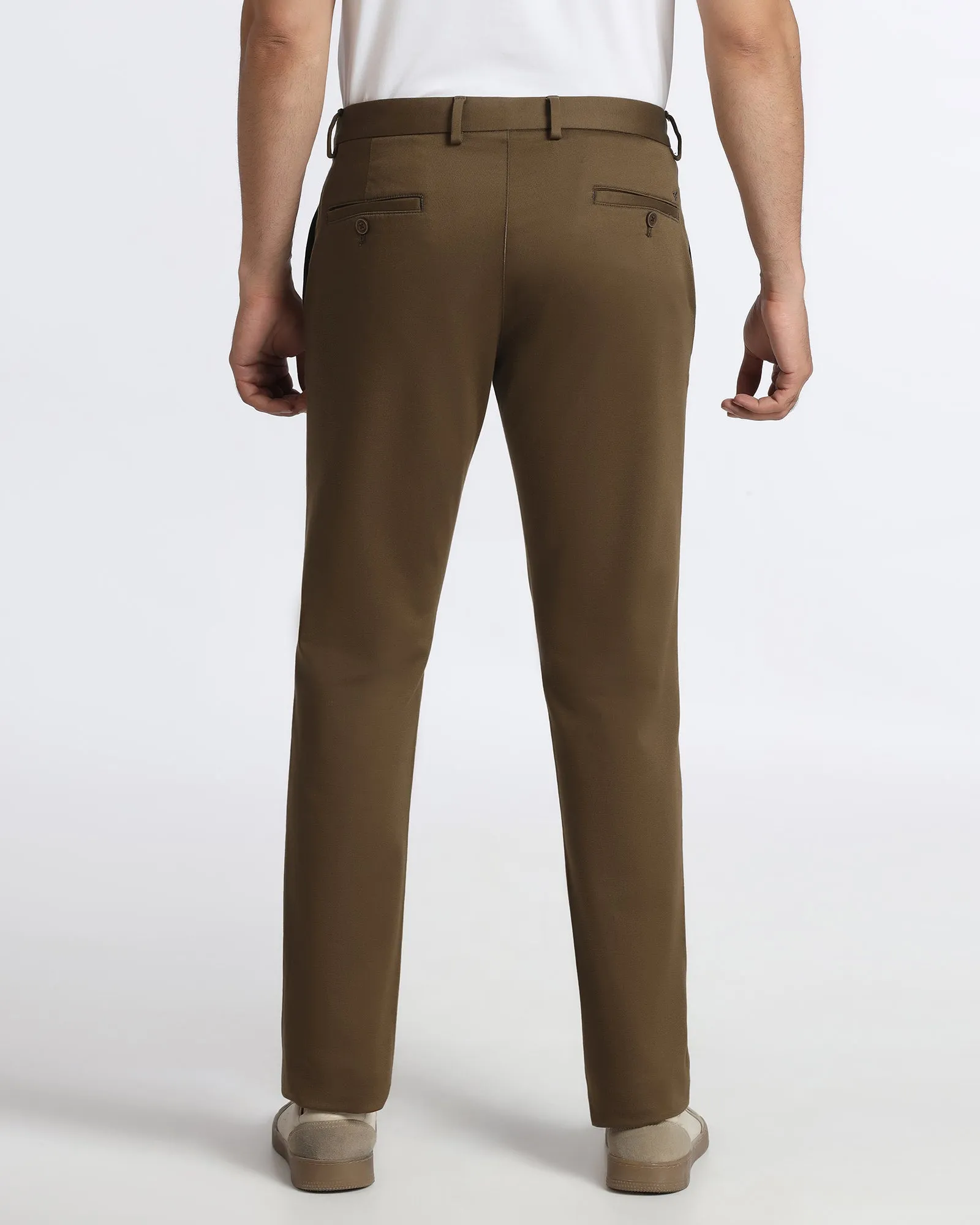 Tobacco Brown Textured Khakis - Brook OrganicCottonBlend