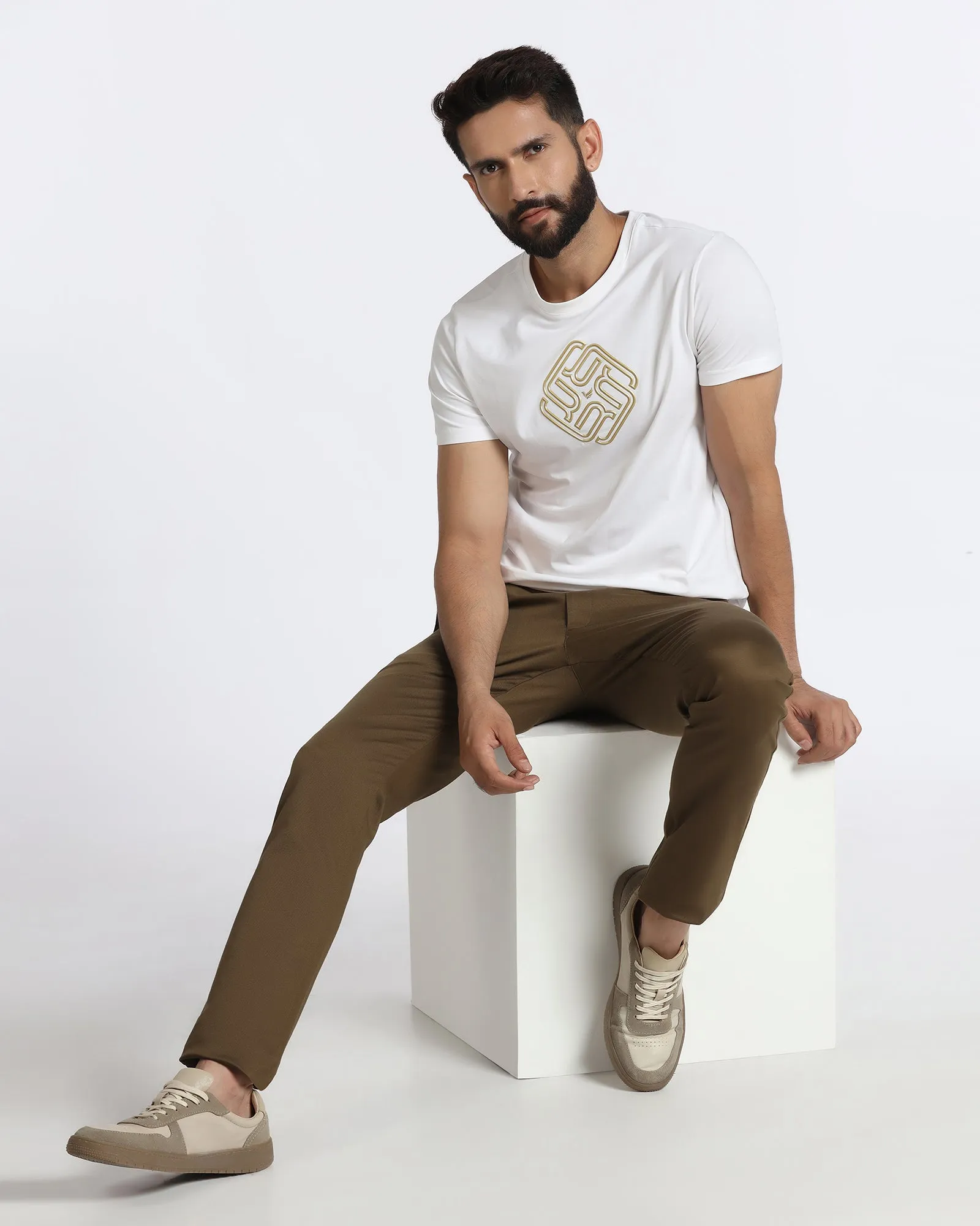 Active Look Odor control Tobacco Brown Textured Khakis - Brook