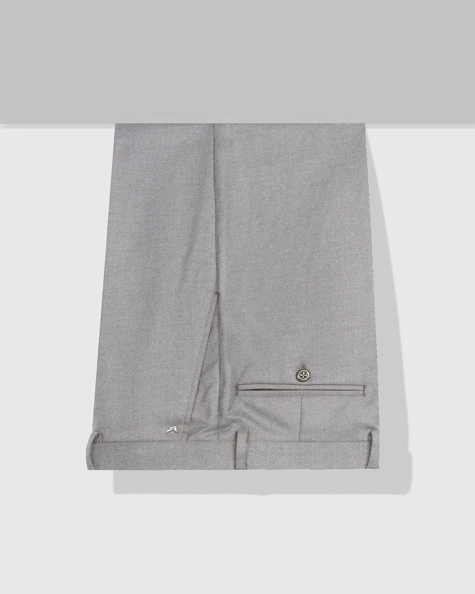 Packable Fit Relaxed Comfort Fit Slim Fit B-91 Formal Grey Textured Trouser - Zing