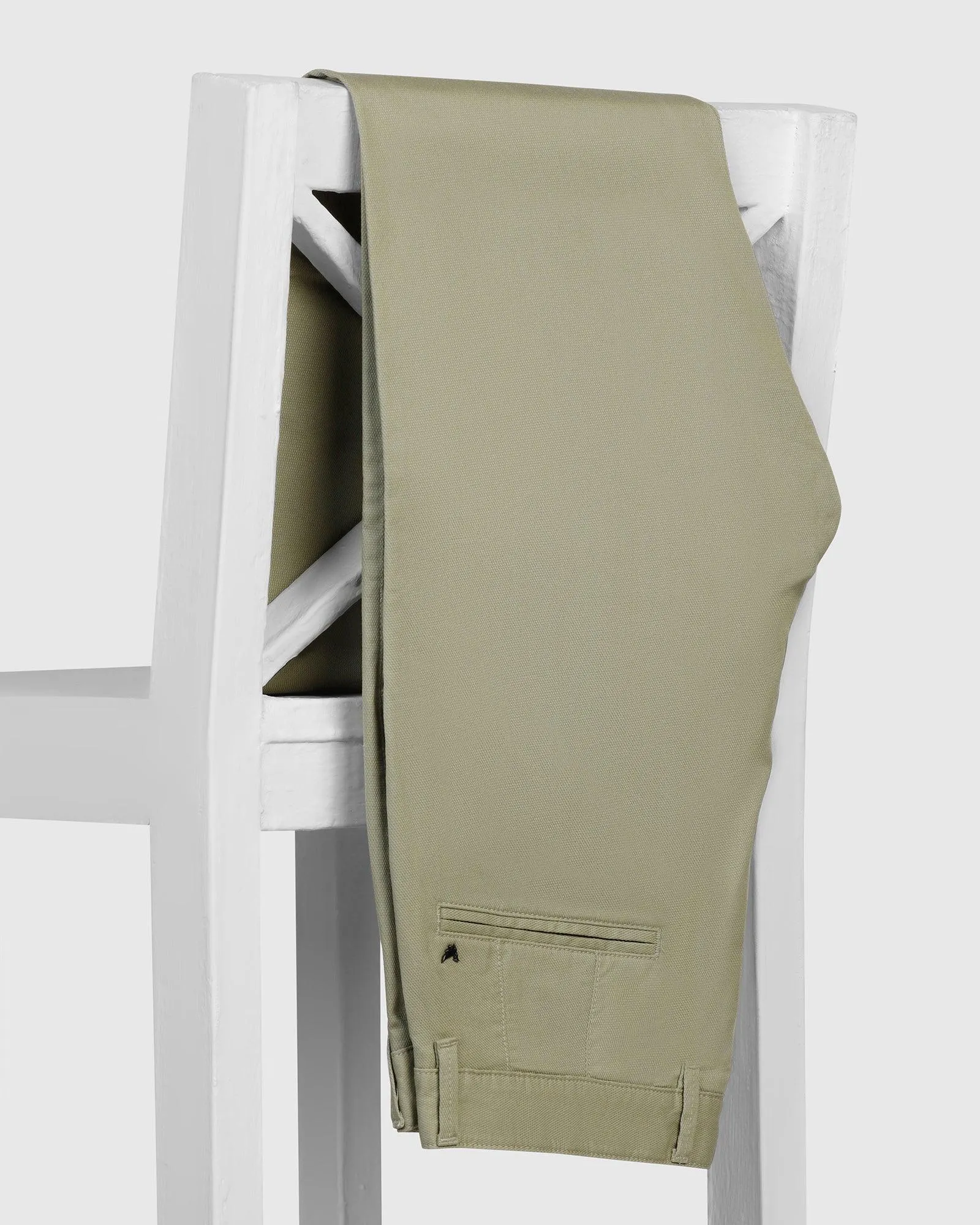 Day Wear Slim Fit B-91 Casual Olive Textured Khakis - Kart