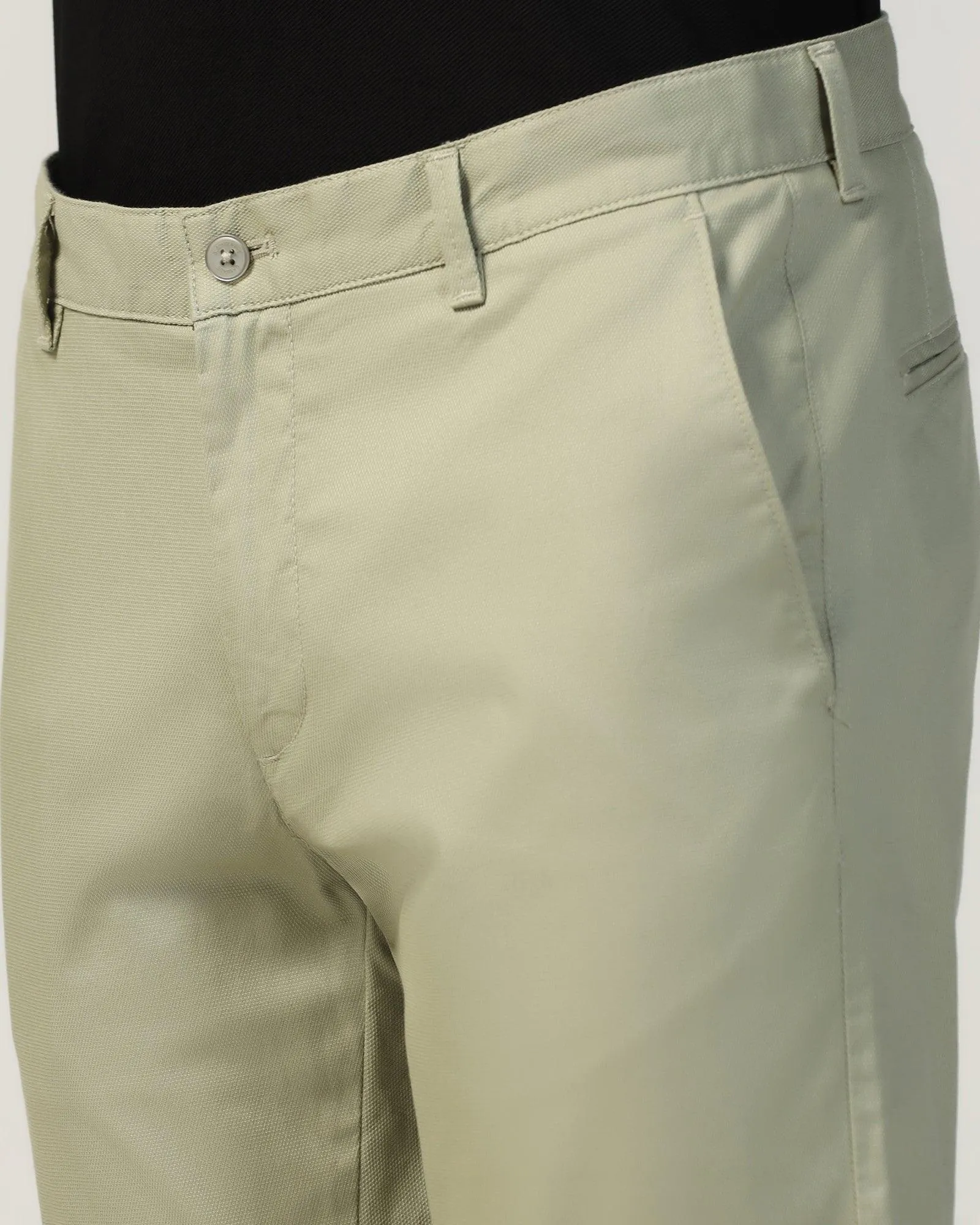 Slim Fit B-91 Casual Olive Textured Khakis - Kart Trendy Look LightweightInsulation