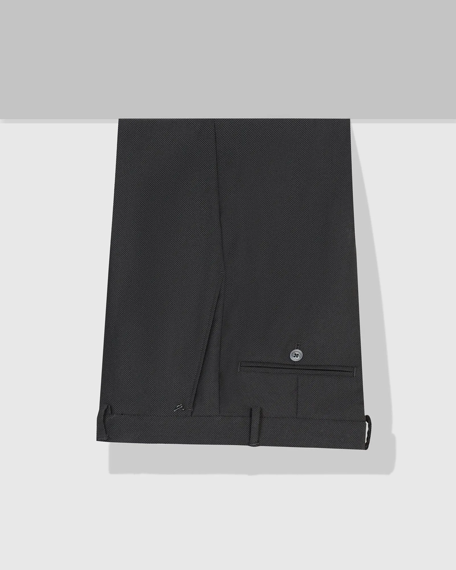 Active Look Slim Comfort B-95 Formal Black Textured Trouser - Luna