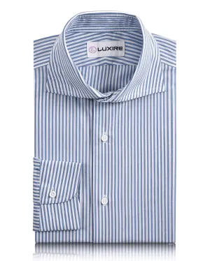 Blue Candy Dress Stripes Shirt Cocktail Event Party Ready