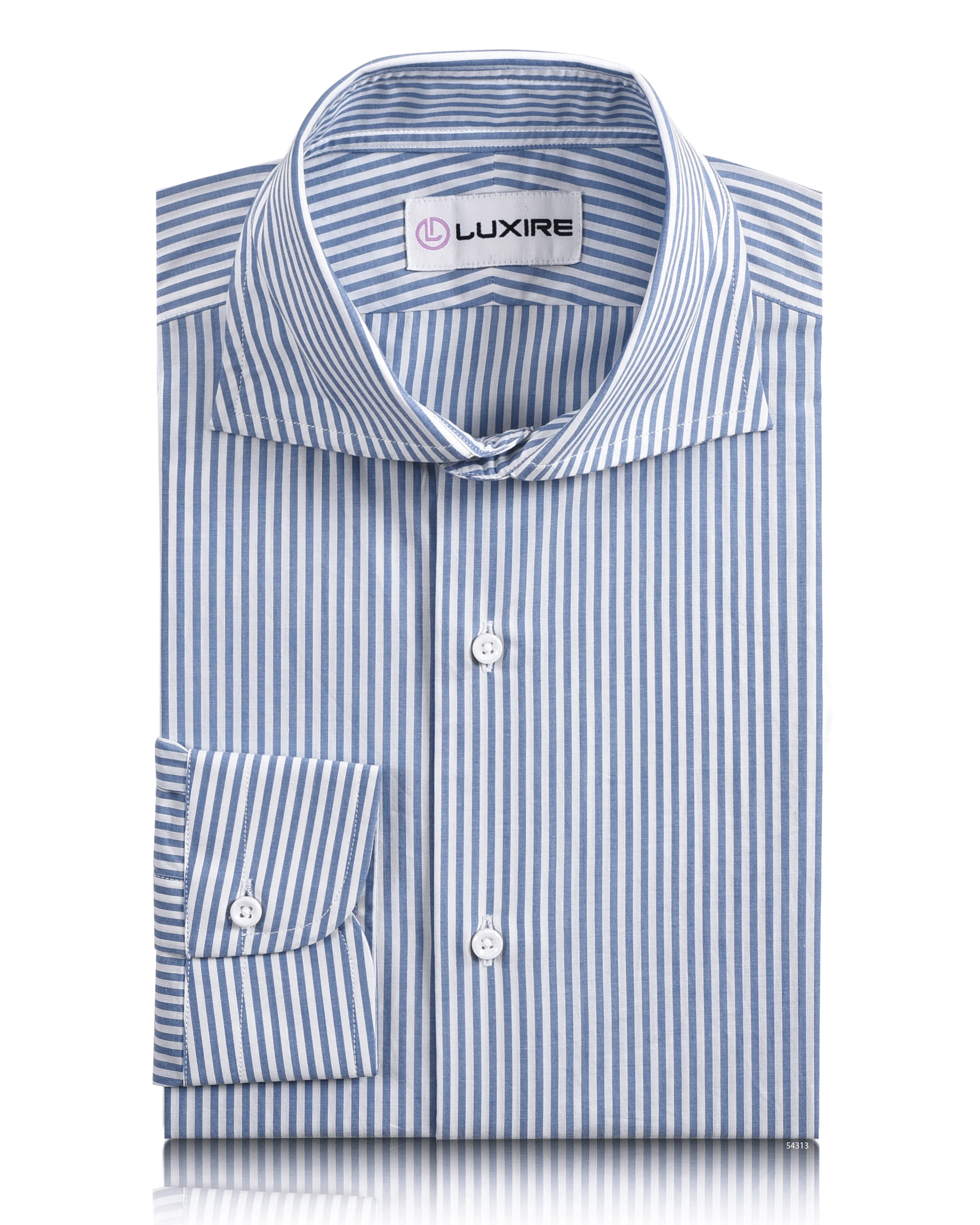 Blue Candy Dress Stripes Shirt Cocktail Event Party Ready