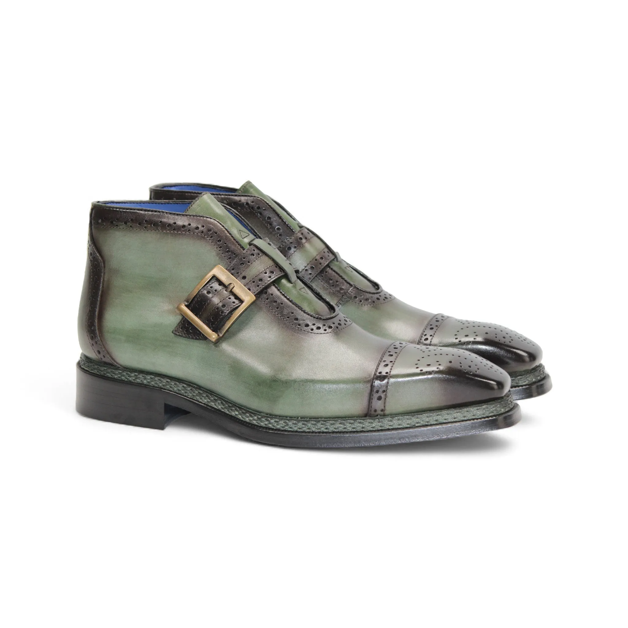 Feather Light Modern Commuters Abrasion Resistant Outsole Emilio Franco "Aldo" Green Boot