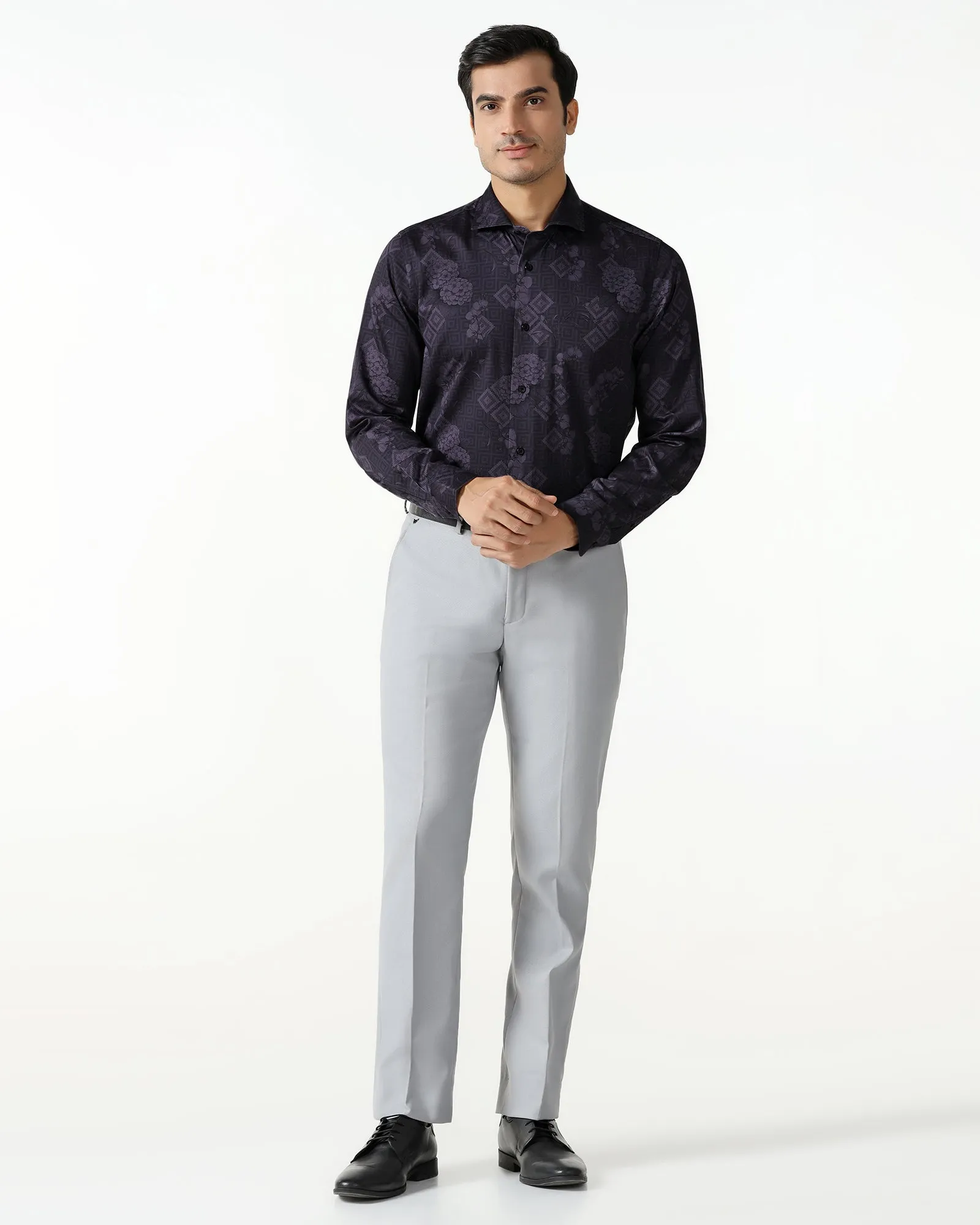 Plum Printed Shirt - Pristine Thermoregulating Fabric