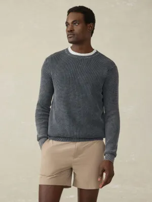 Sunwashed Crewneck Sweater WrinkleResistantFabric Fast Fit