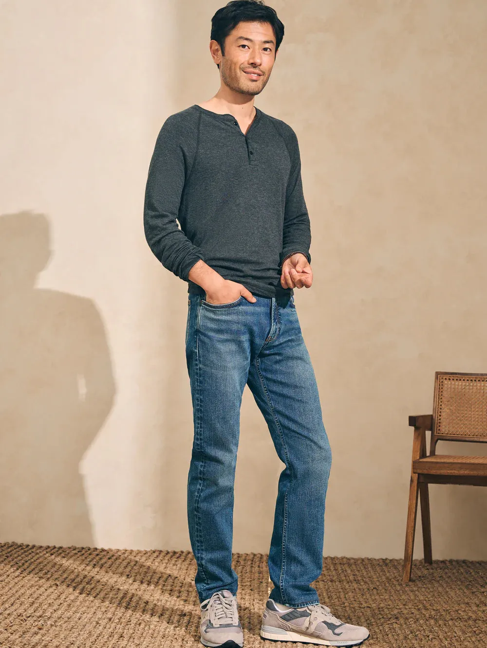 Trendy Trousers Long Sleeve Cloud Henley