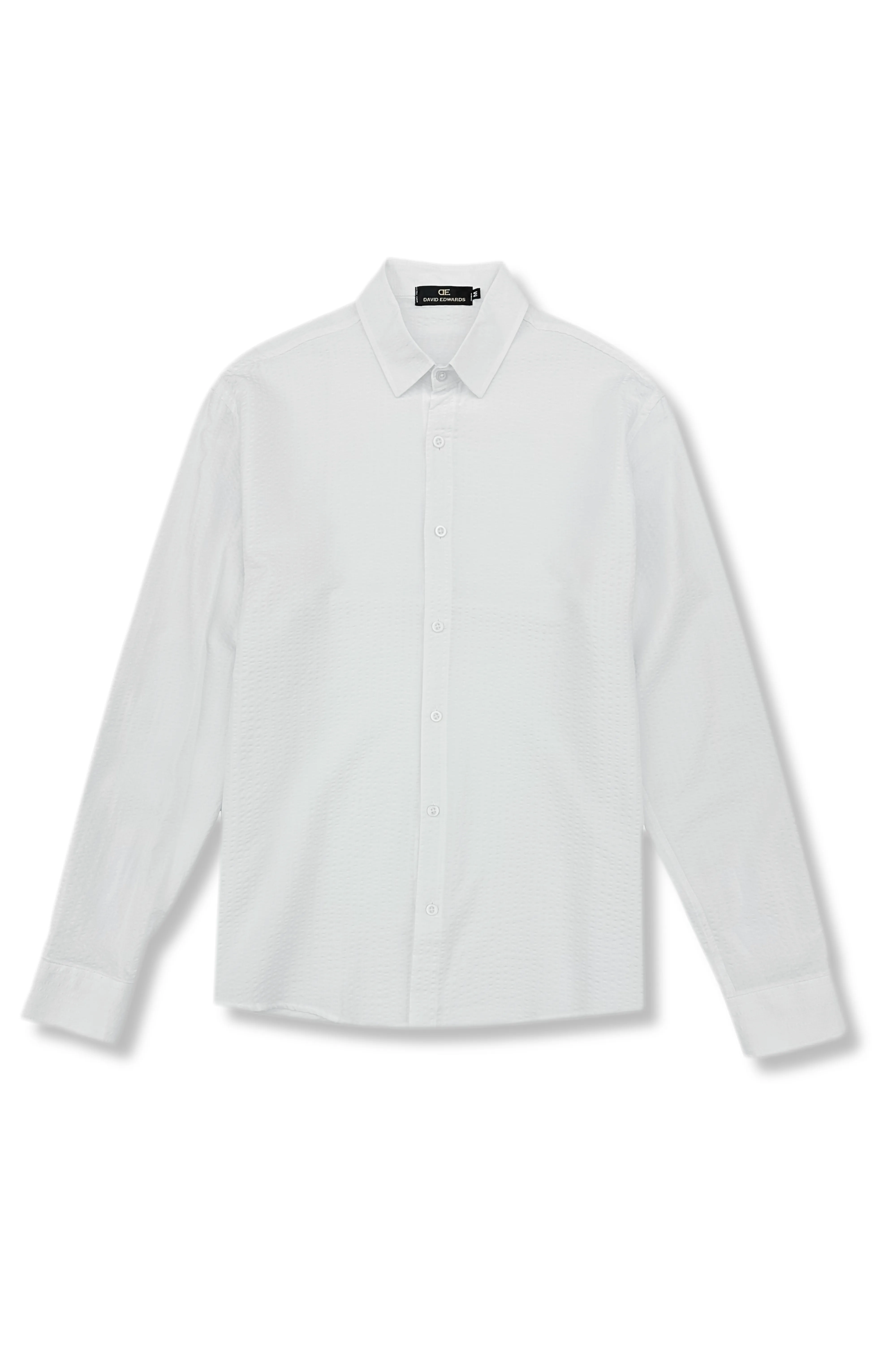 MultiPocket System Comfortable Outfit Dash Seersucker Long Sleeve Button Up