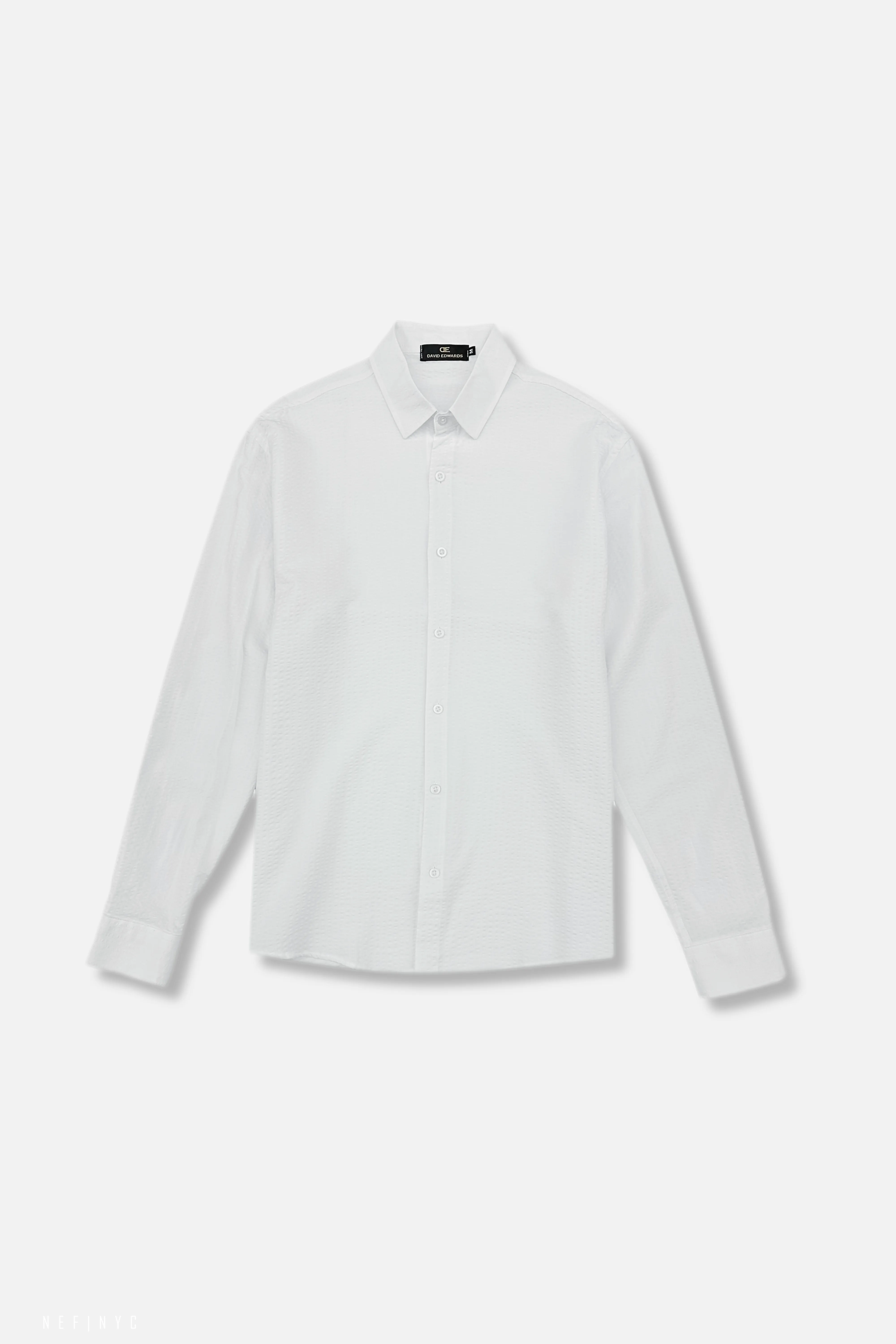 Dash Seersucker Long Sleeve Button Up WrinkleResistantFabric Summer Outfit