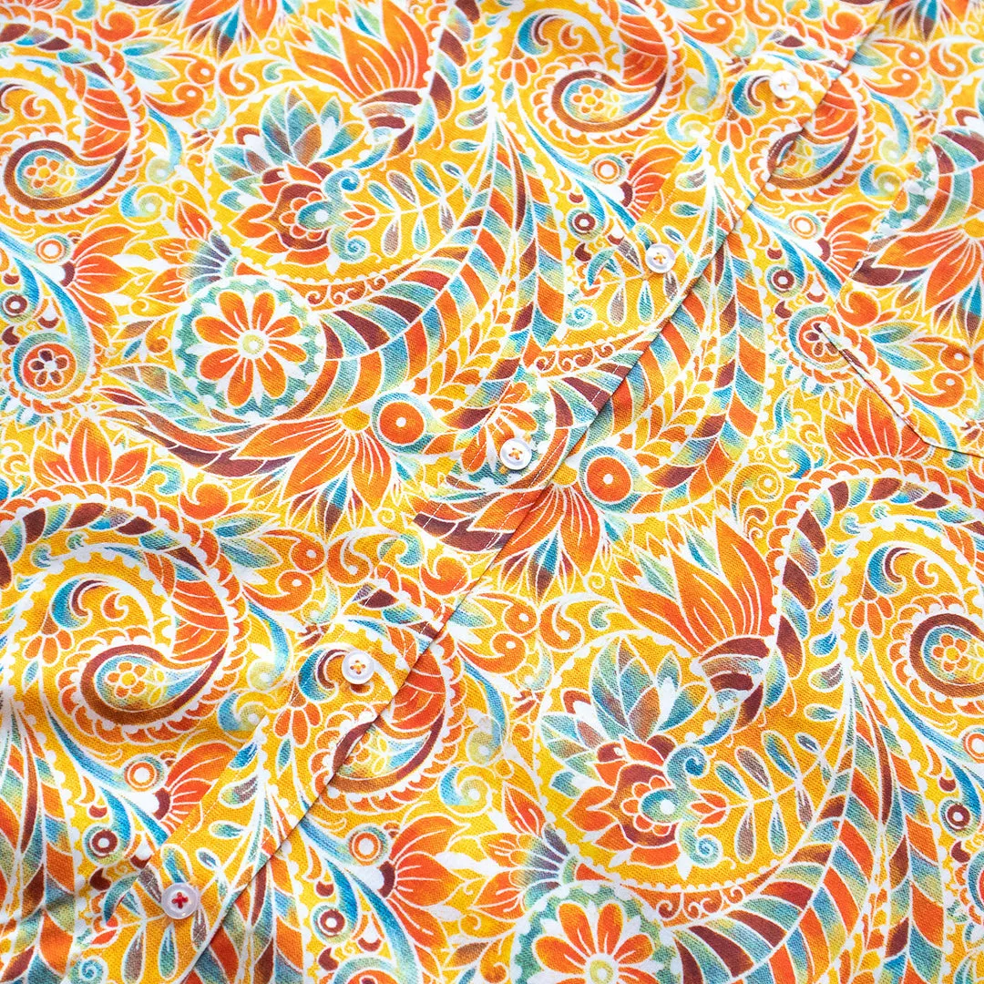 Inner Glow MoistureWickingTechnology Inserch SS Paisley Print Shirt SS011-00029 Orange