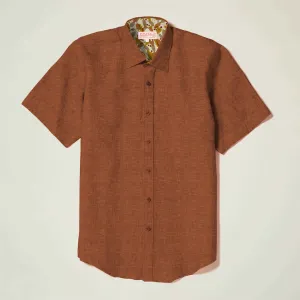 AntiSnag Threading Group Mood Inserch SS Linen Shirt SS717-00035 Rust