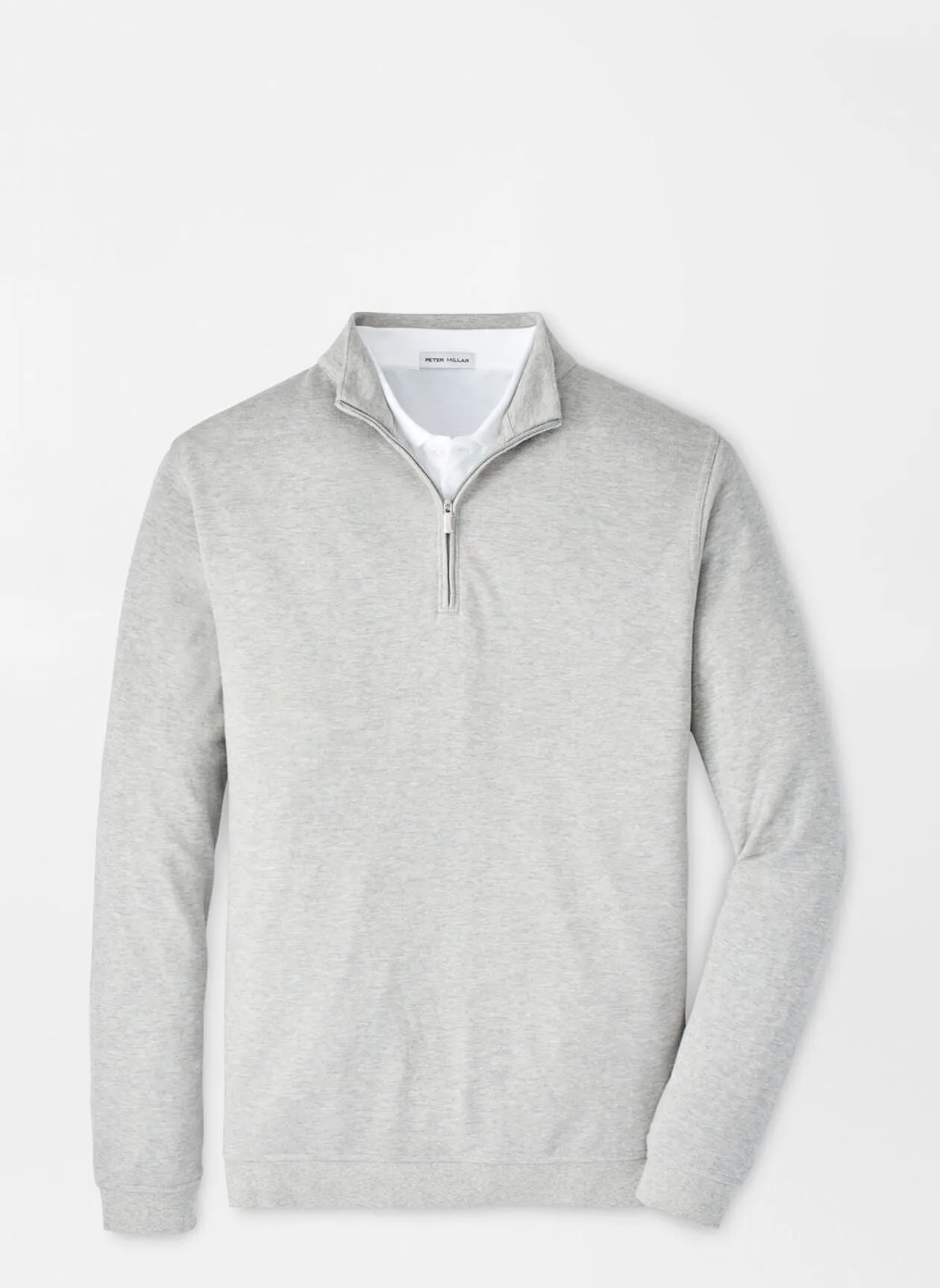 Pure Linen Blend Crown Comfort Pullover - Light Grey